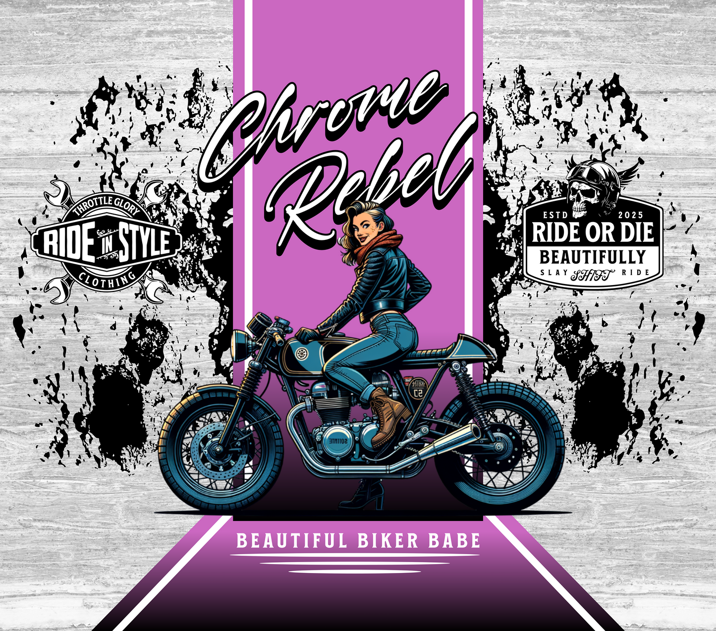 Beautiful Biker Babe Tumbler