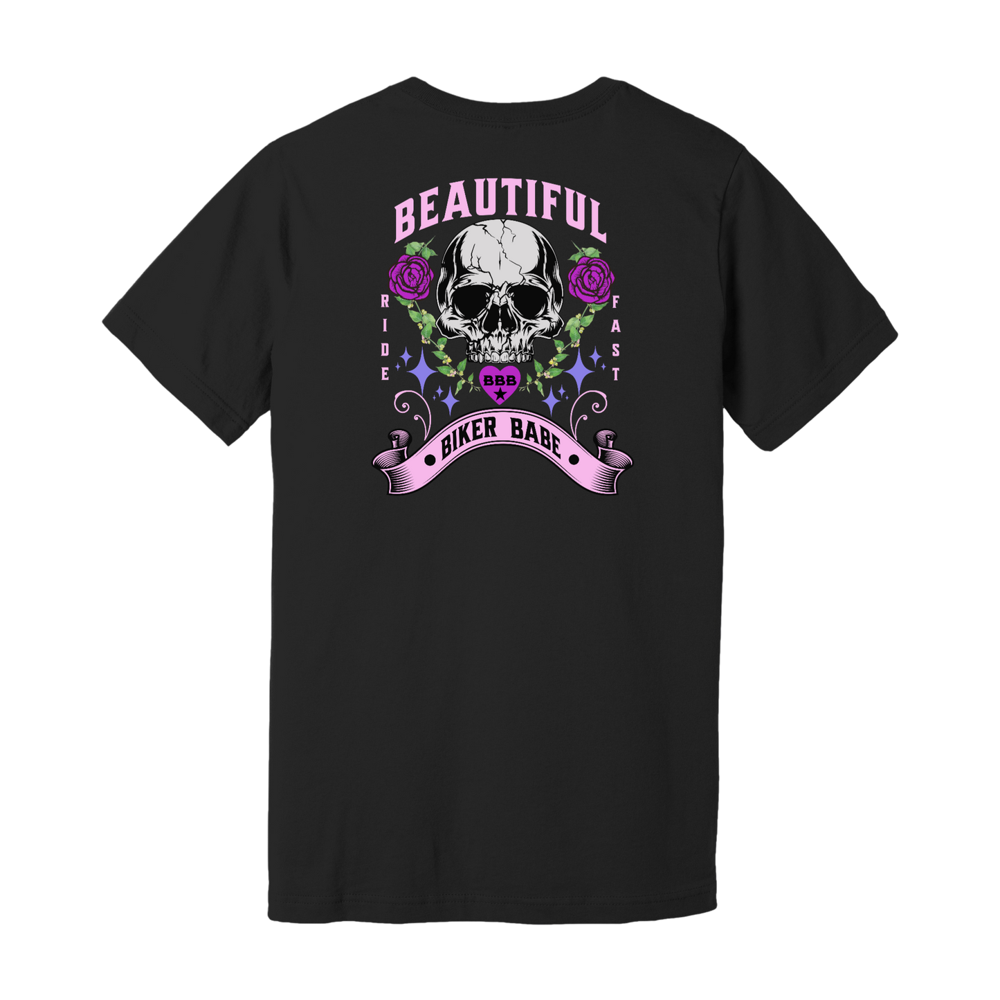 Beautiful Ride Fast - Biker Babe Tee