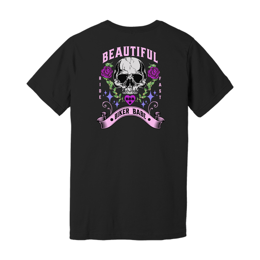 Beautiful Ride Fast - Biker Babe Tee